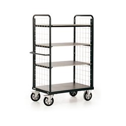 STIER Schwerlast Gitterwand-Etagenwagen Premium 4 Ladeflächen