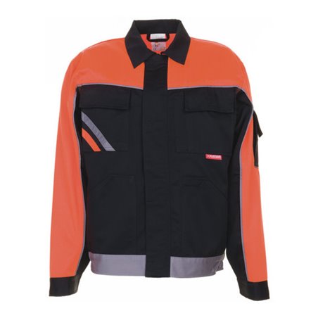 Planam V1 Bundjacke Visline schwarz/orange/zink