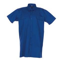 Planam Köperhemd 1/4 Arm Hemden mittelblau