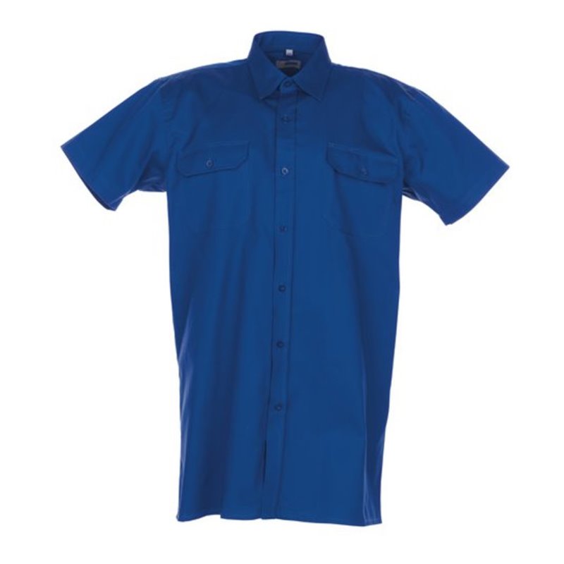 Planam Köperhemd 1/4 Arm Hemden mittelblau