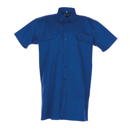 Planam Köperhemd 1/4 Arm Hemden mittelblau