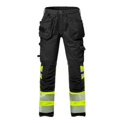 Fristads High Vis Handwerker Stretch-Hose Kl. 1 2706 PLU Gelb (Herren)