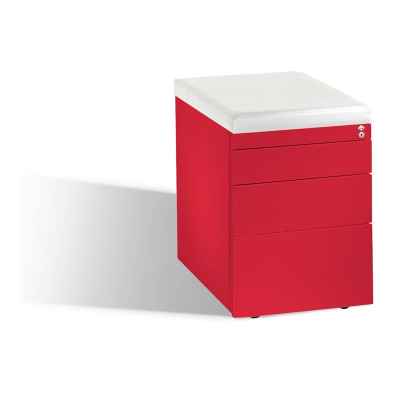 C+P Sitzcontainer Asisto M/2/3/4 Himbeerrot