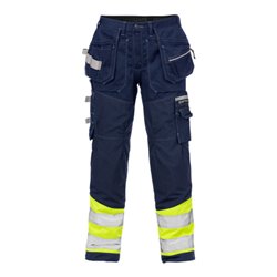 Fristads High Vis Handwerkerhose Kl. 1 2127 CYD Dunkelblau (Herren)