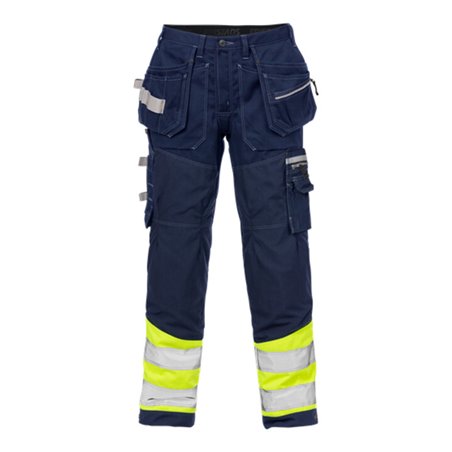 Fristads High Vis Handwerkerhose Kl. 1 2127 CYD Dunkelblau (Herren)
