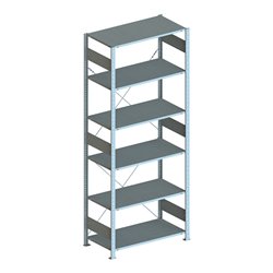 Meta Steckregal Anbauregal S3 CLIP 80 GR verzinkt + 6 Böden