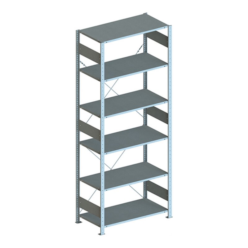 Meta Steckregal Anbauregal S3 CLIP 80 GR verzinkt + 6 Böden