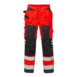Fristads High Vis Handwerkerhose Kl. 2 2025 PLU Rot (Herren)