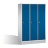 C+P Umkleidespind Classic auf Sockel 3 Abteile Front Enzianblau Korpus Lichtgrau