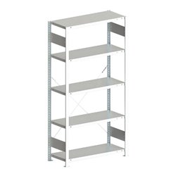 Meta Steckregal Grundregal S3 CLIP 150 GR verzinkt + 5 Böden