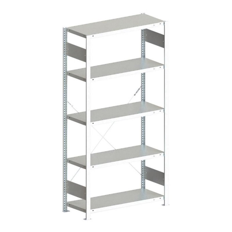 Meta Steckregal Grundregal S3 CLIP 150 GR verzinkt + 5 Böden