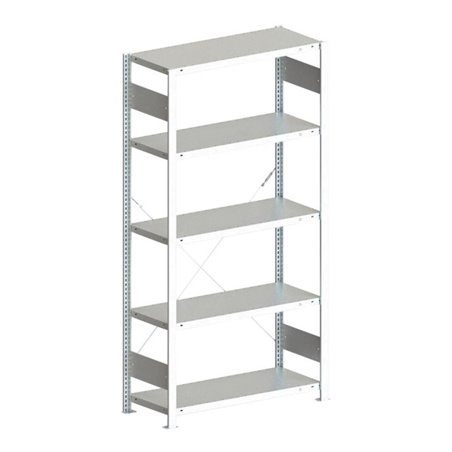 Meta Steckregal Grundregal S3 CLIP 150 GR verzinkt + 5 Böden