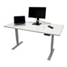 STIER Elektrisch höhenverstellbarer Schreibtisch THA  weiß/silber