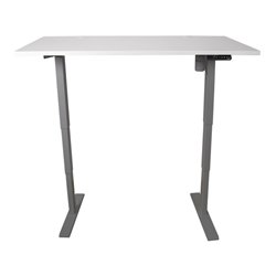 STIER Elektrisch höhenverstellbarer Schreibtisch THA  weiß/silber