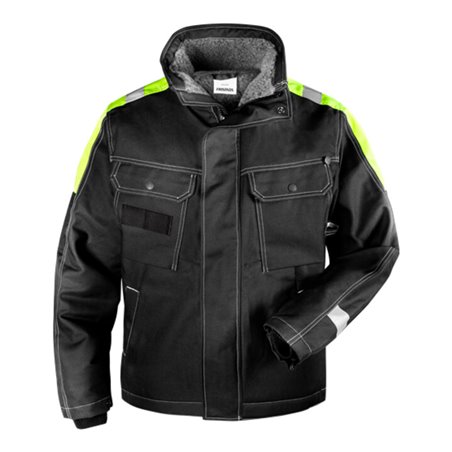 Fristads Baumwoll-Winterjacke 447 FASI Schwarz (Herren)