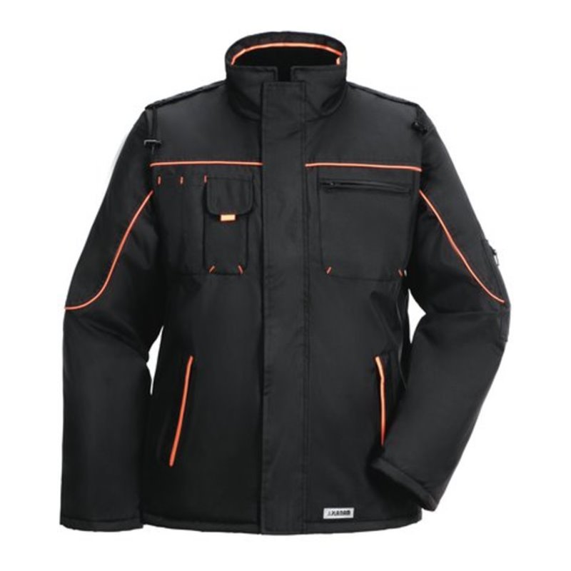 Planam Piper Jacke Winter schwarz/orange