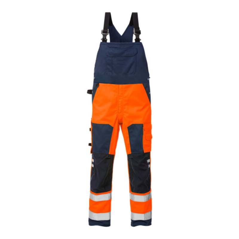 Fristads High Vis Latzhose Kl. 2 1015 PLU Orange (Herren)