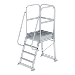 MUNK Aluminiu-Podesttreppe einseitig begehbar stationär