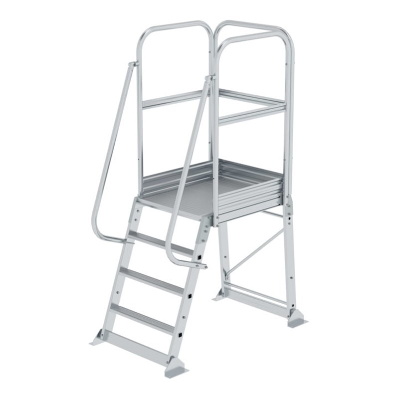 MUNK Aluminiu-Podesttreppe einseitig begehbar stationär