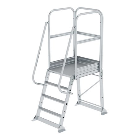 MUNK Aluminiu-Podesttreppe einseitig begehbar stationär