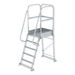 MUNK Aluminiu-Podesttreppe einseitig begehbar stationär