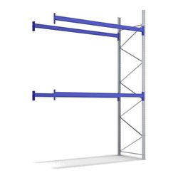 Bito Palettenregal-Set P1 Anbaufeld mit 2 Ebenen 800 kg, unmontiert enzianblau 1100 mm 2790 mm 2400 kg