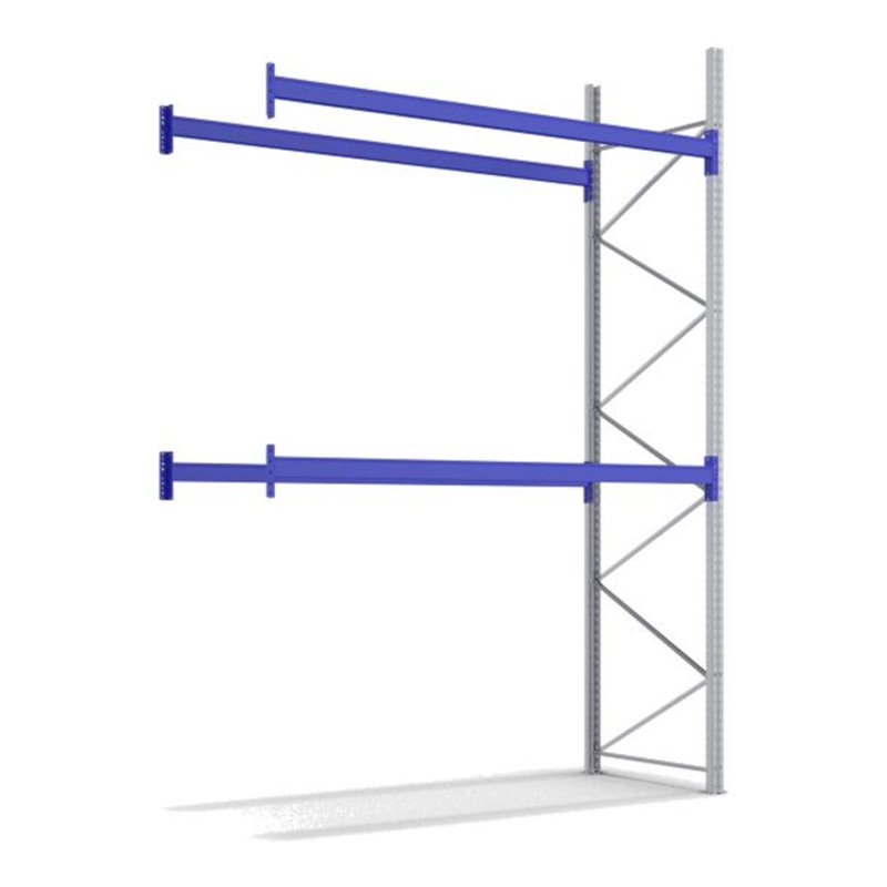 Bito Palettenregal-Set P1 Anbaufeld mit 2 Ebenen 800 kg, unmontiert enzianblau 1100 mm 2790 mm 2400 kg