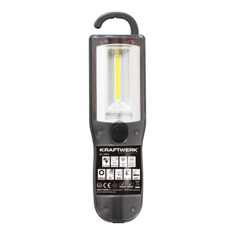 Kraftwerk LED Handlampe Compact 230, wiederaufladbar