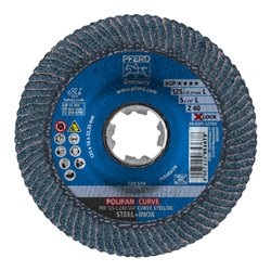 PFERD TOOLS POLIFAN-Fächerscheibe PFR 115-L Z40 SGP CURVE STEELOX/X-LOCK 40