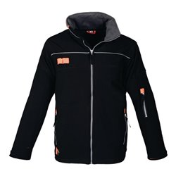 Softshelljacke schwarz/orange