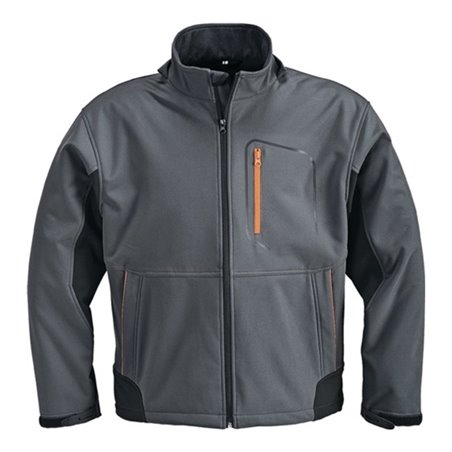 Terrax Softshelljacke dunkelgrau/schwarz/orange