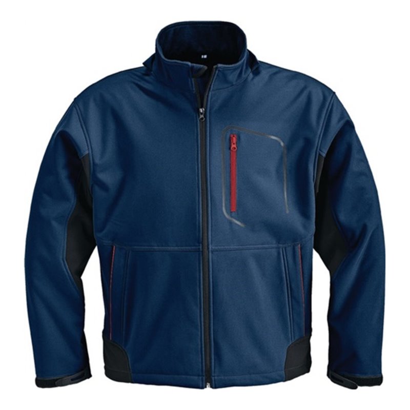 Terrax Softshelljacke marine/schwarz/rot