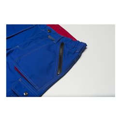 Planam Basalt Arbeitskleidung Bundhose kornblau/rot