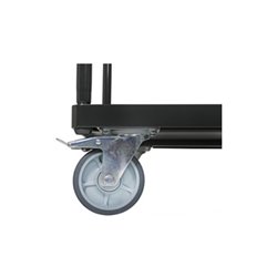 STIER Tischwagen mit 3 Ladeflächen und Schiebebügel, Tragkraft 250 kg, TPE-Bereifung