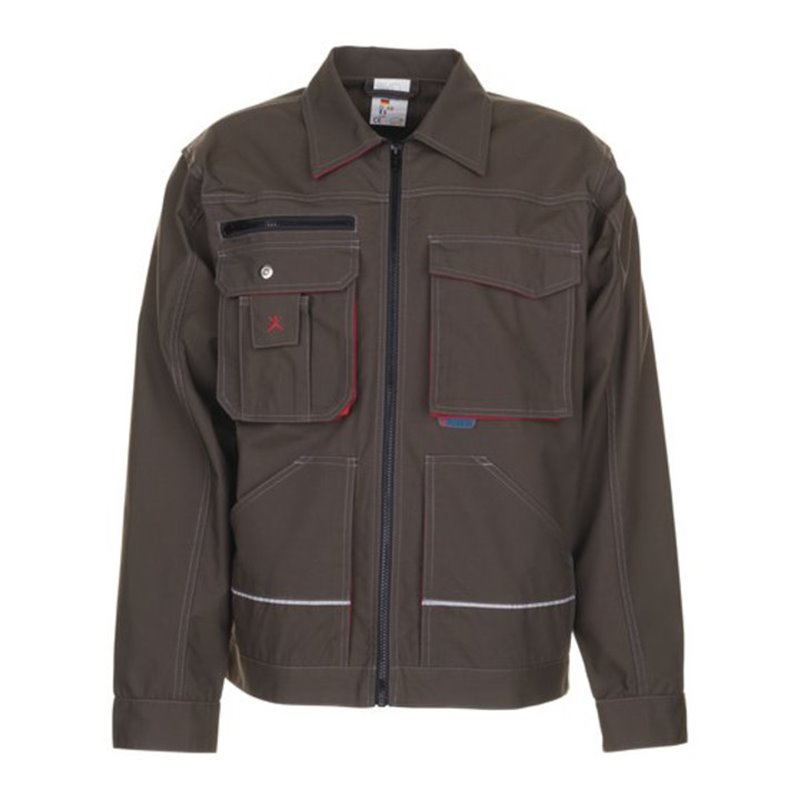 Planam Basalt Arbeitskleidung Bundjacke oliv/rot