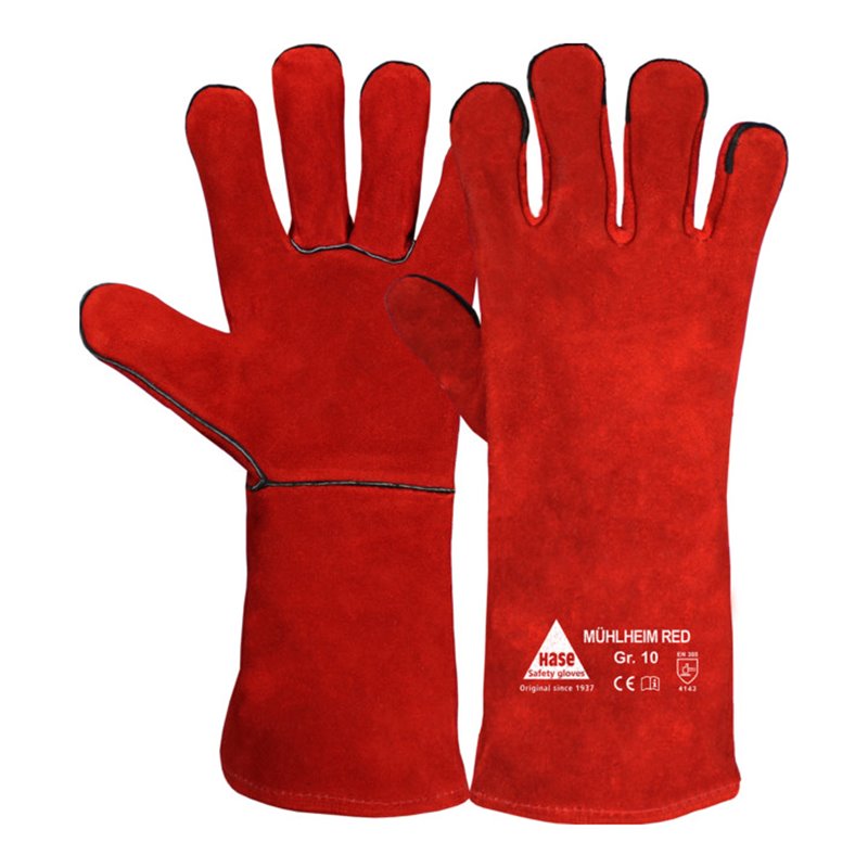 Hase Schweißerhandschuhe Mühlheim Größe 10, Rindspaltleder