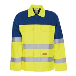 Planam Jacke 1-lagig Major Protect warngelb/kornblau