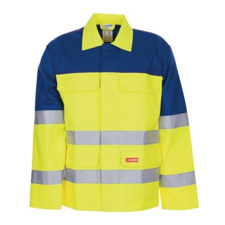 Planam Jacke 1-lagig Major Protect warngelb/kornblau