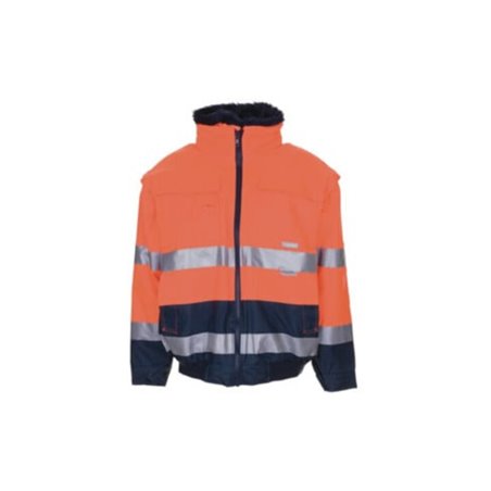 Planam Warnschutz-Comfortjacke orange/marine