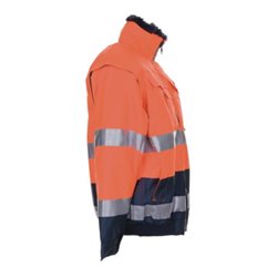 Planam Warnschutz-Comfortjacke orange/marine