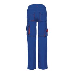 Planam Bundhose Basalt kornblau/rot