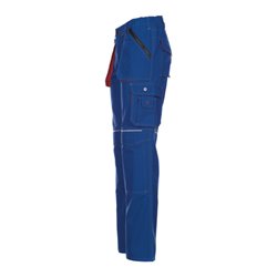 Planam Bundhose Basalt kornblau/rot