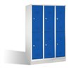 C+P Doppelstockspind Classic auf Sockel 6 Fächer Front Enzianblau Korpus Lichtgrau