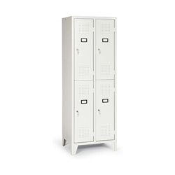 Portofino Kleiderschrank mit Füßen doppelstöckig mit 4 Fächern