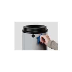 VAR Papierkorb mit Wandhalterung, silber