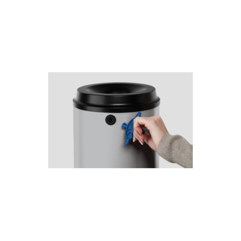 VAR Papierkorb mit Wandhalterung, silber