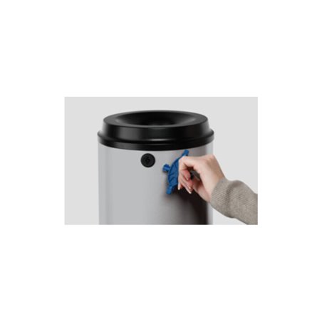 VAR Papierkorb mit Wandhalterung, silber