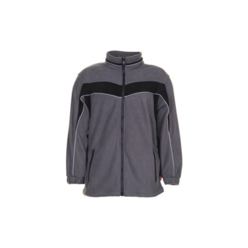 Planam Fleecejacke Plaline schiefer/schwarz
