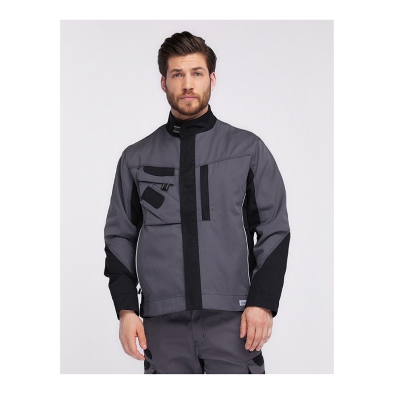 Pionier Bundjacke TOOLS, grau/schwarz