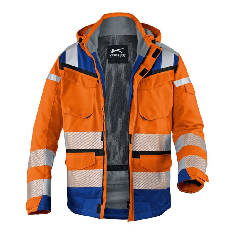 Kübler PSA Reflectiq Jacke 1307 warnorange/kornblumenblau
